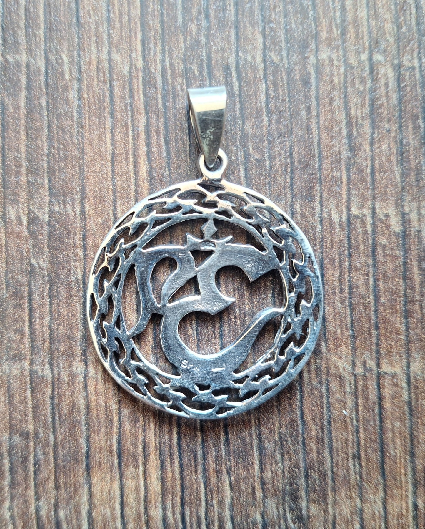 Silver pendant Aum