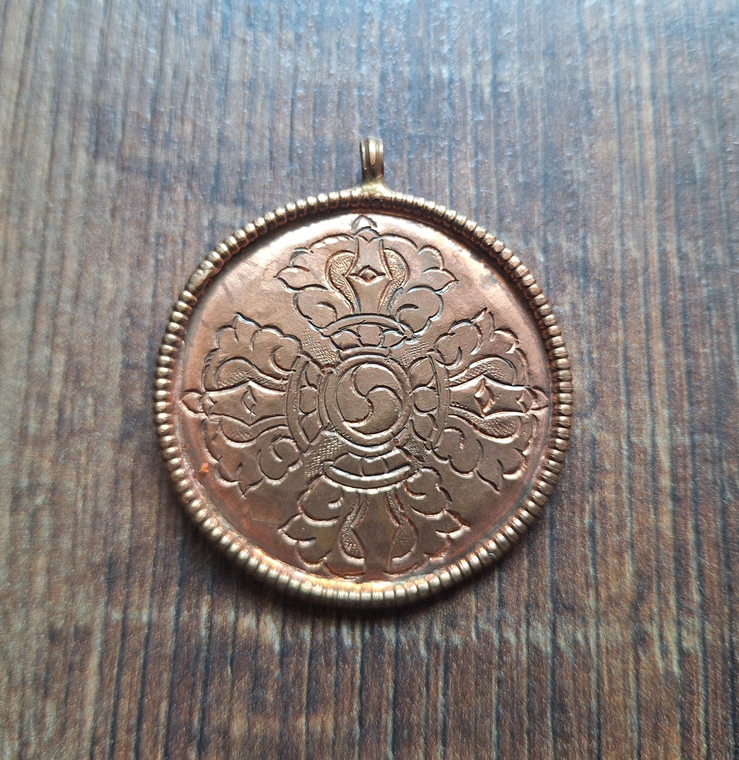 Nepalese red copper melong Double Dorje 45 millimeters