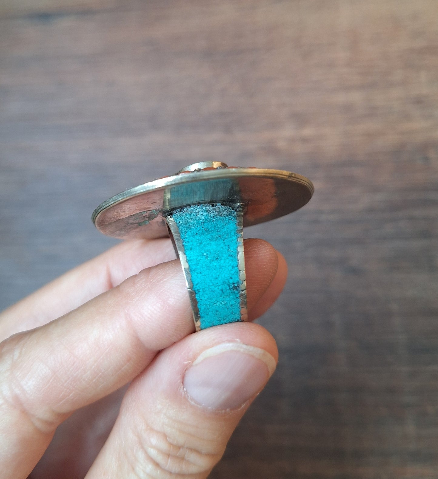 Tibetan silver and gemstone ring