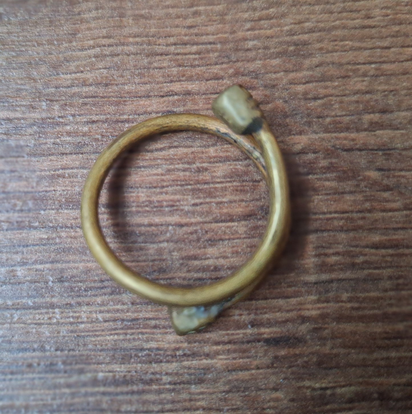 Vintage Nepalese brass Citipati ring
