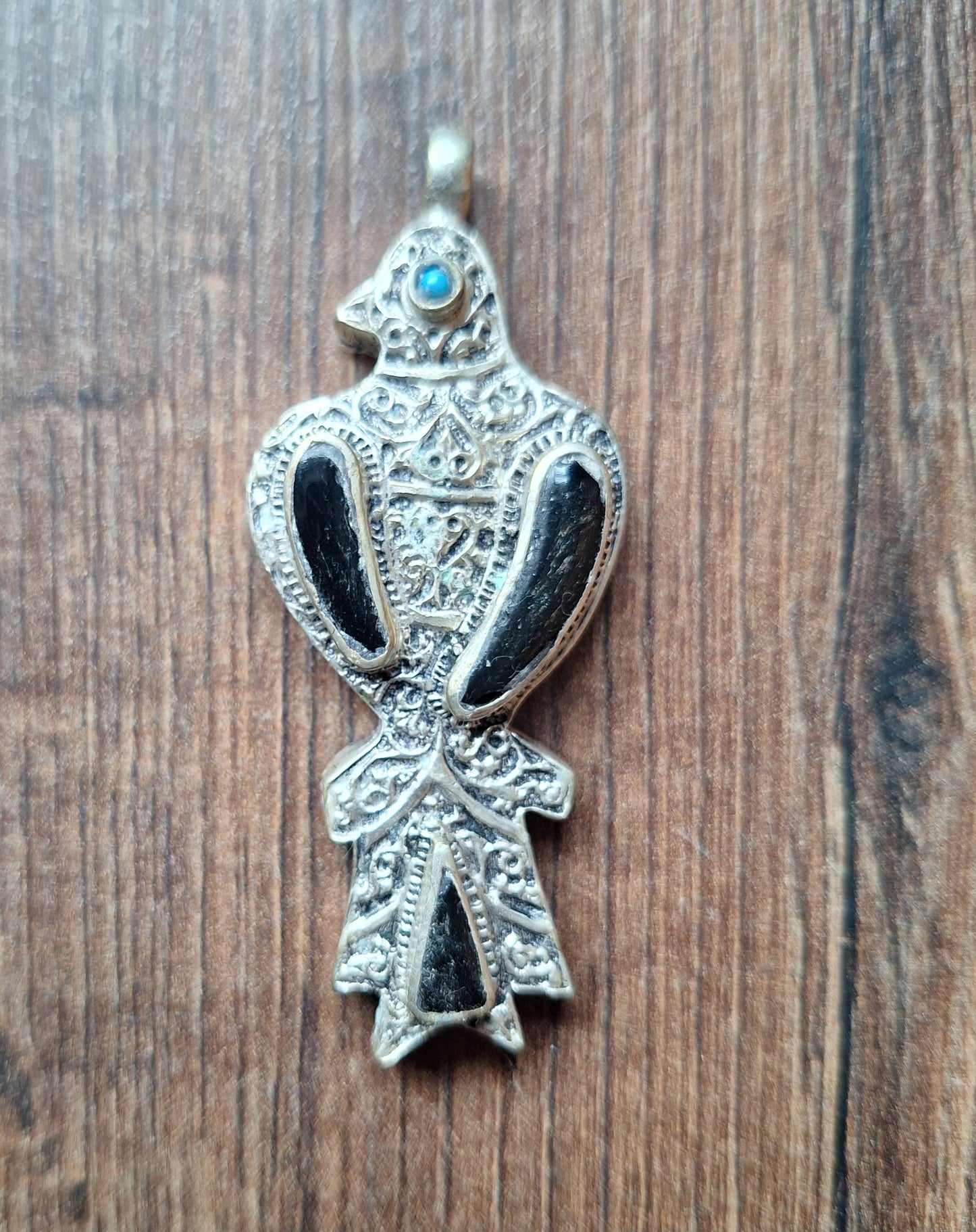 Vintage Kuchi tribal pendant Bird