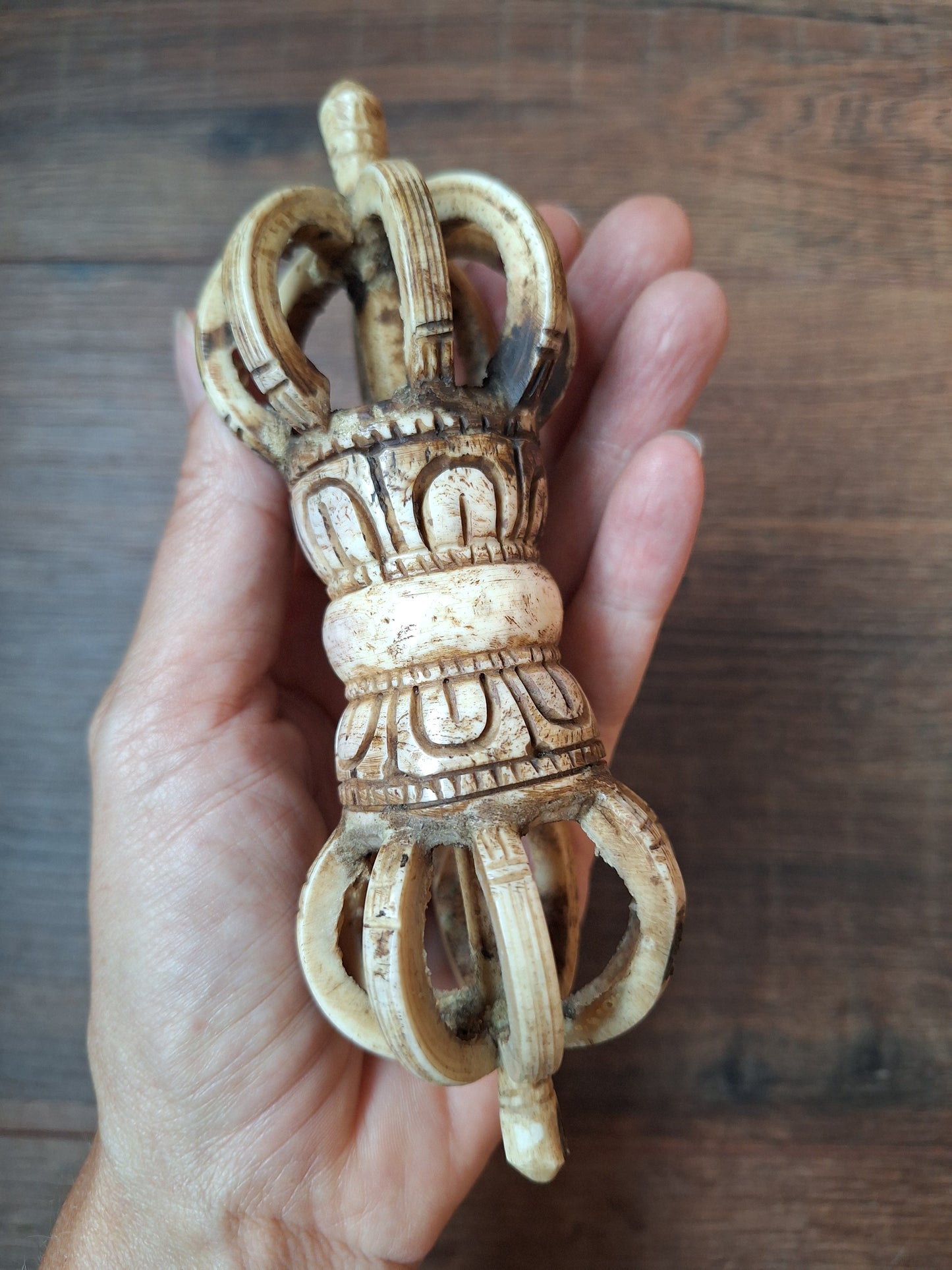 Vintage bone carved dorje