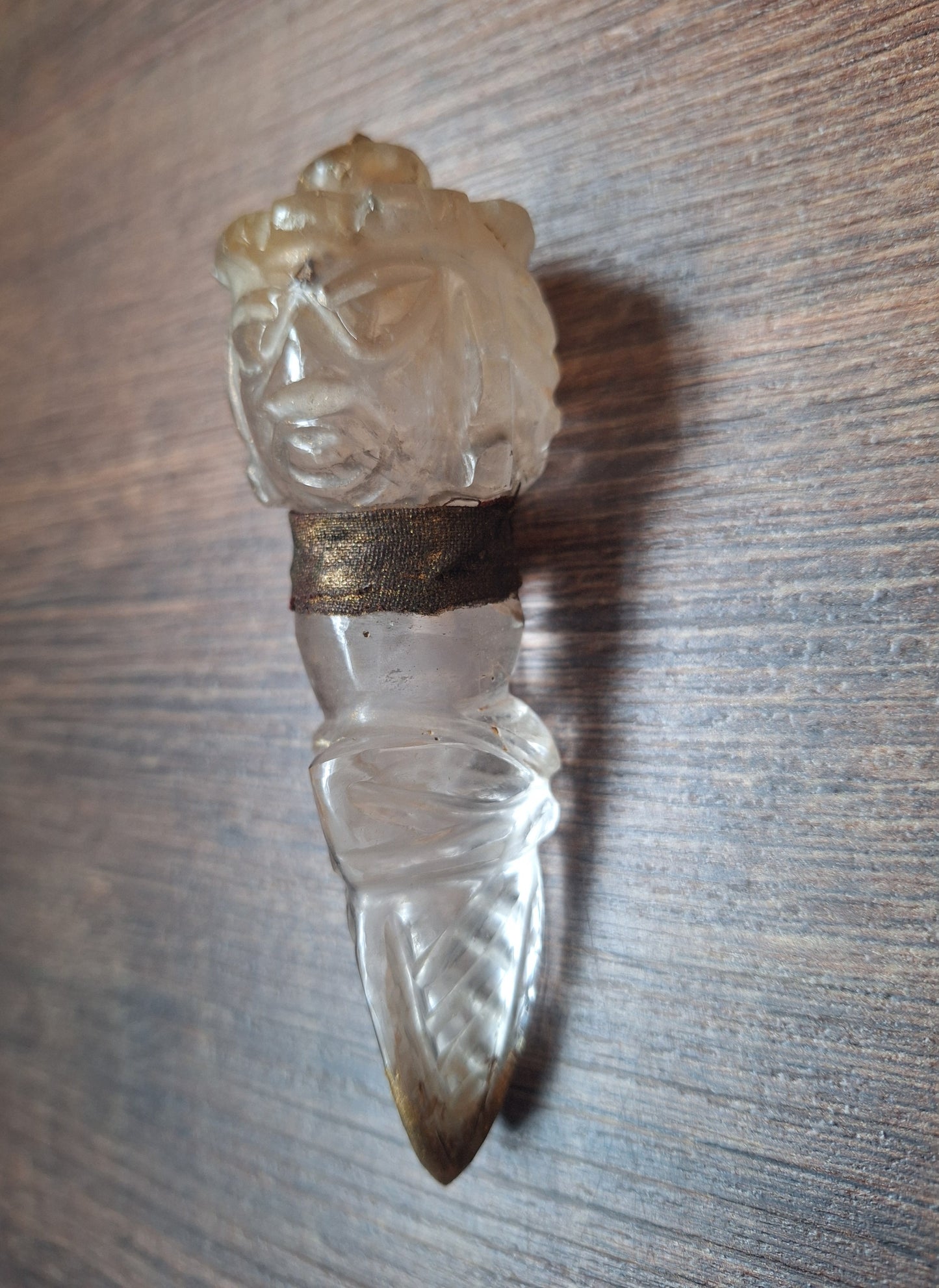 Vintage quartz crystal phurba #4