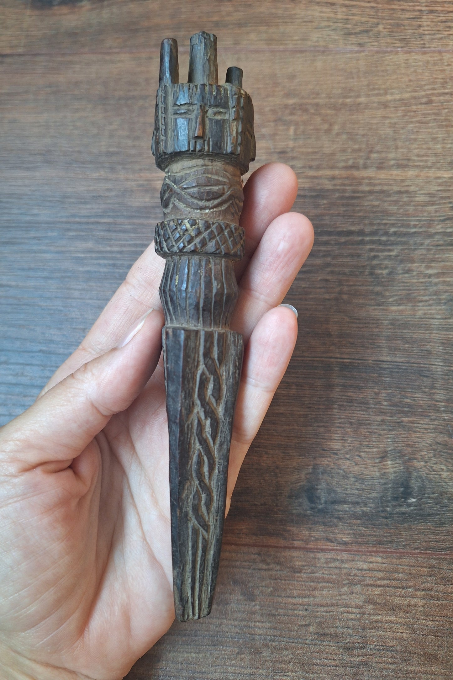 Antique wooden phurba #58