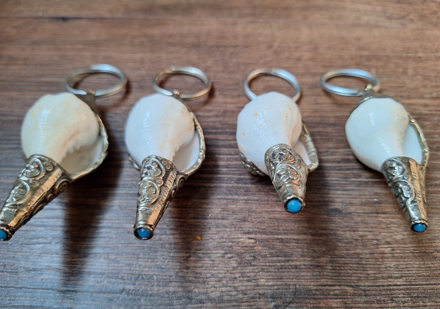 Conch shell keychains