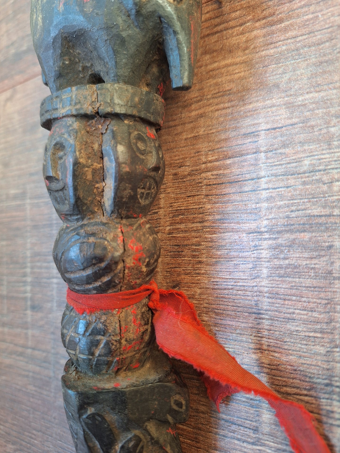Antique wooden phurba #56