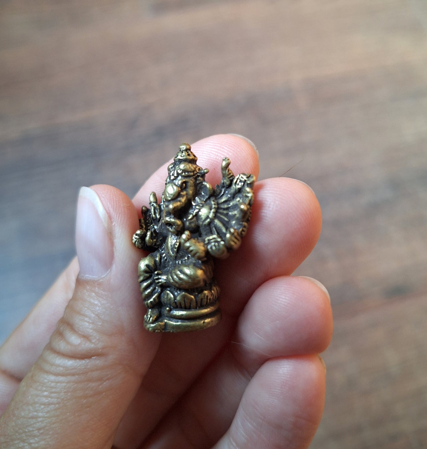 Vintage small brass Ganesha figurine