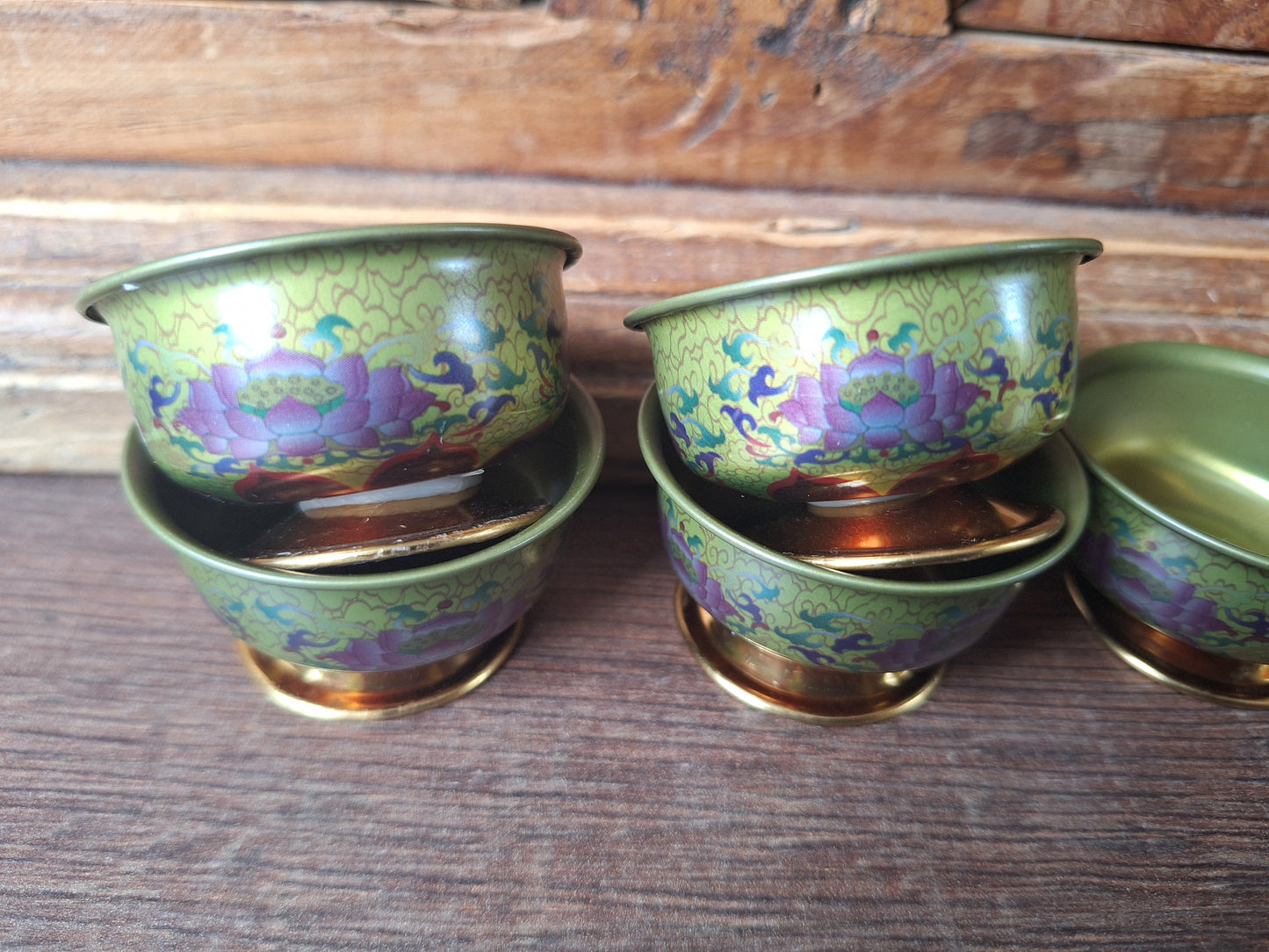 Aluminum offering bowl Lotus Flower