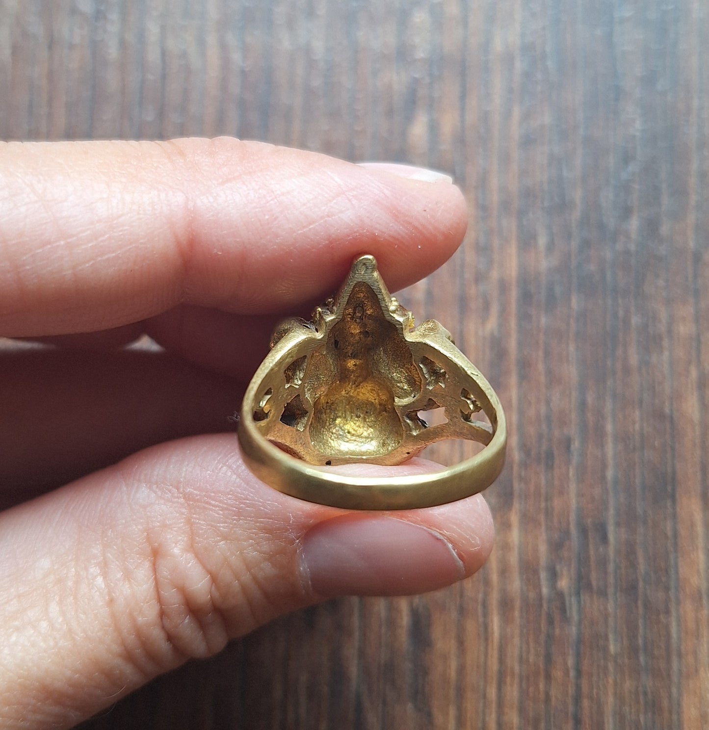 Brass ring Ganesha