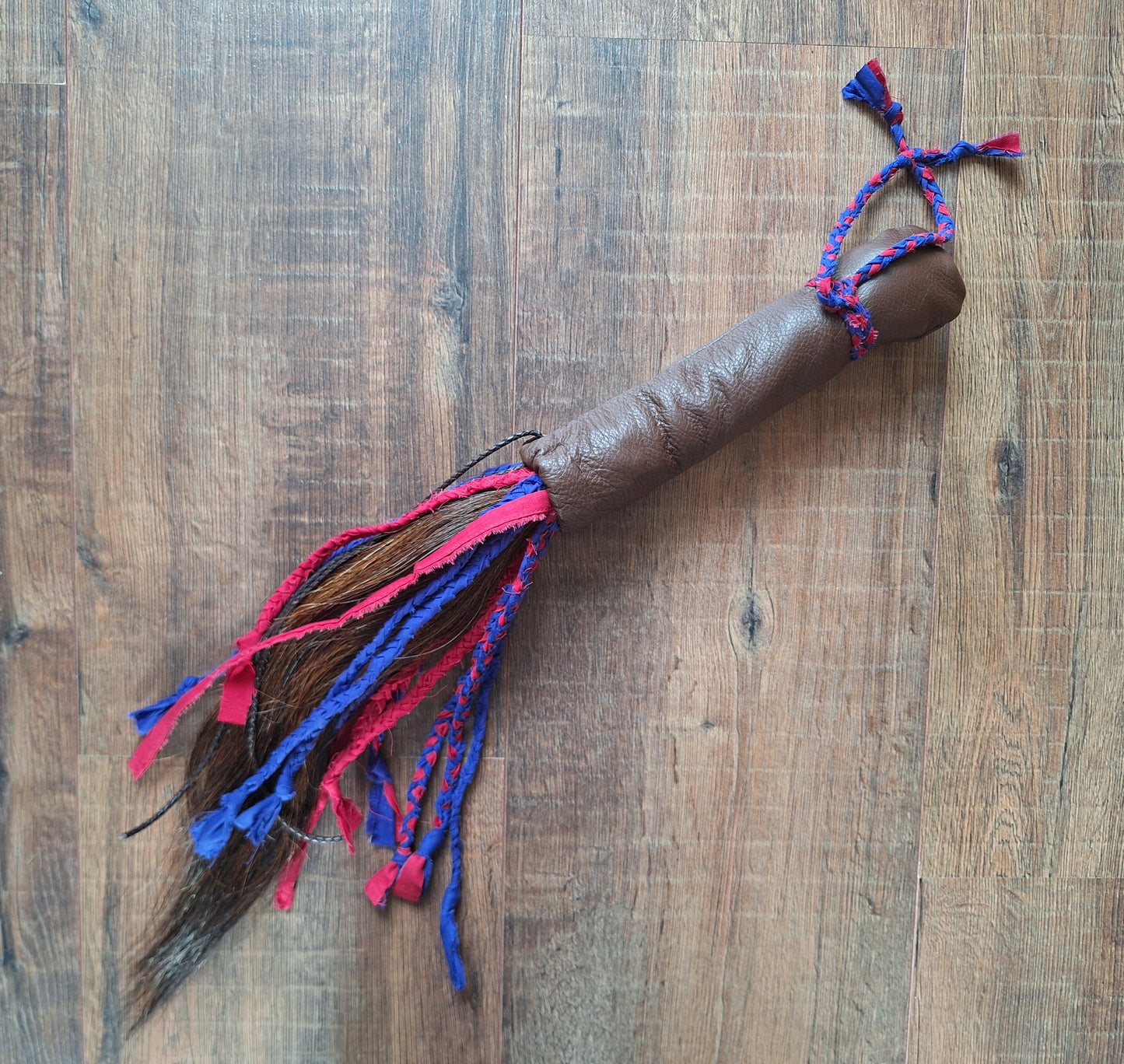 Horse tail shamanic whip