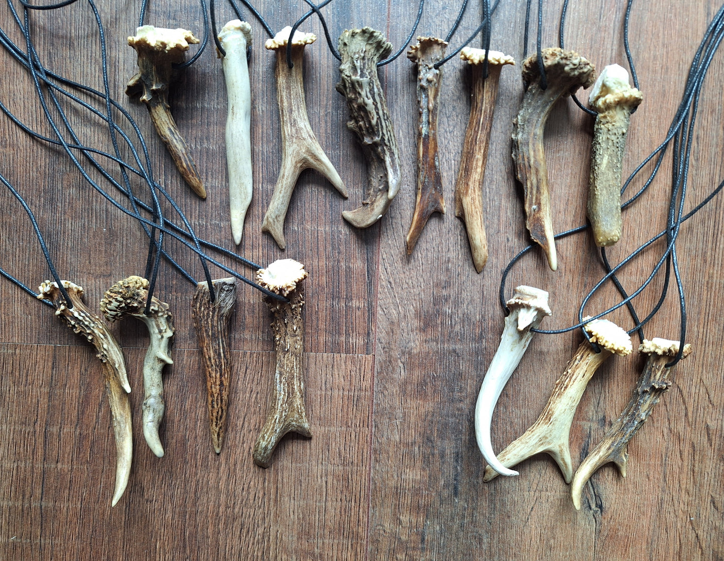 Roe deer antler necklaces