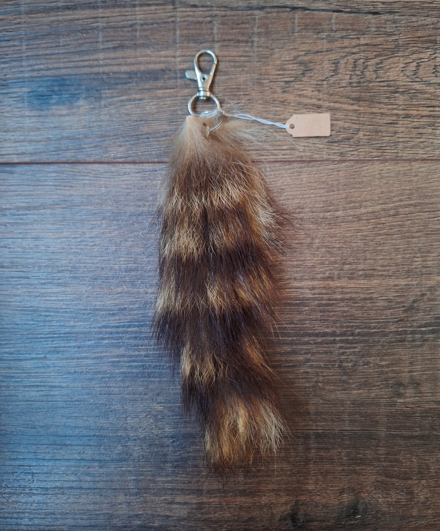 Raccoon tail keychains