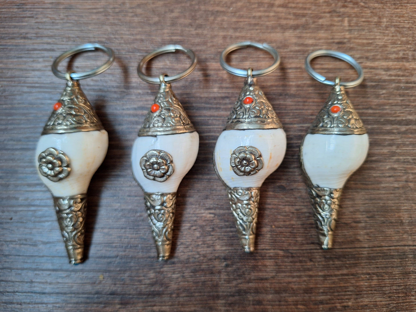 Conch shell keychains