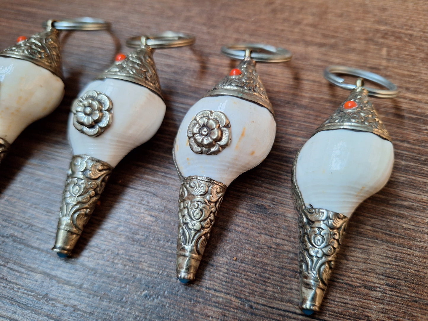 Conch shell keychains