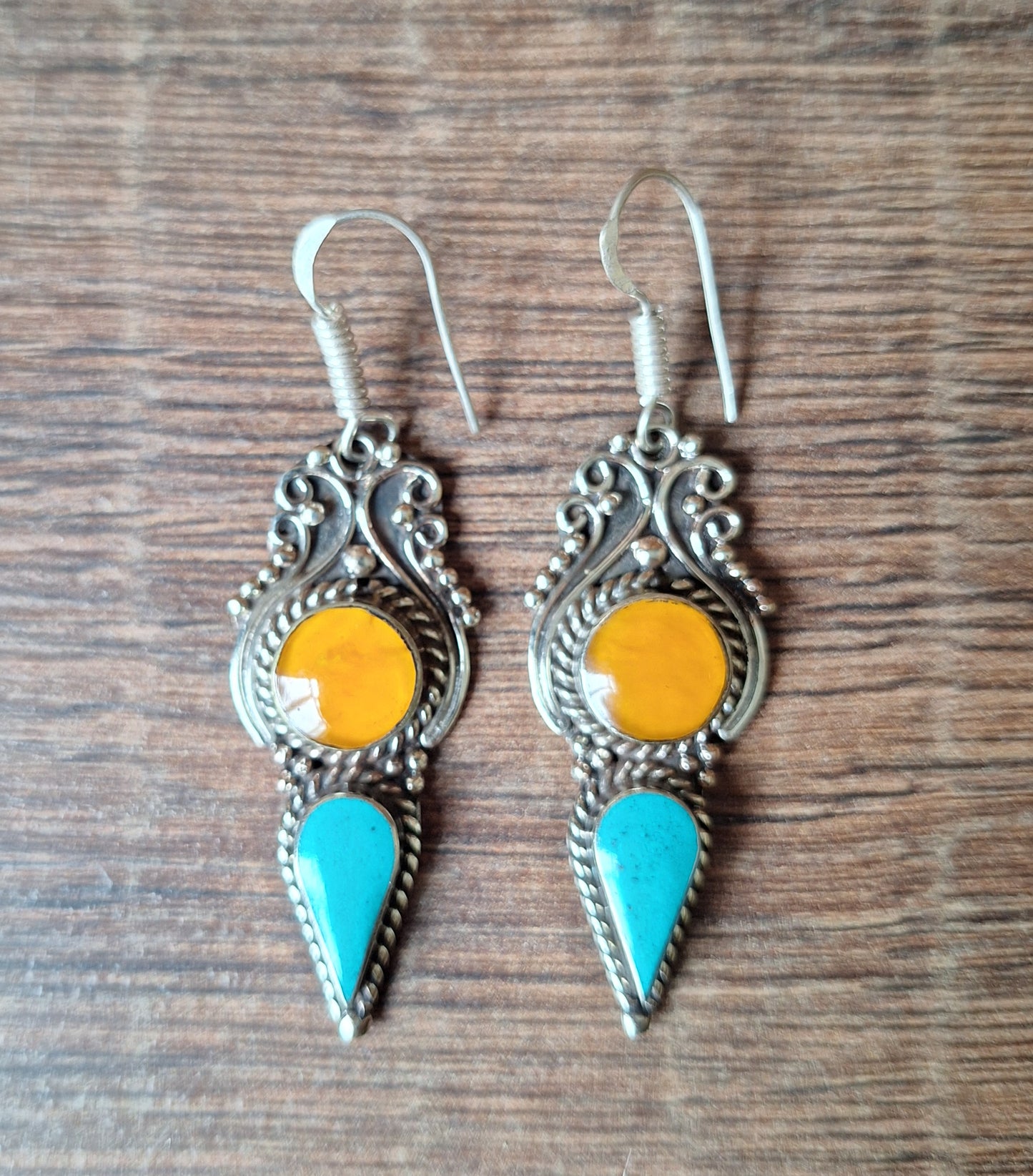 Tibetan silver earrings