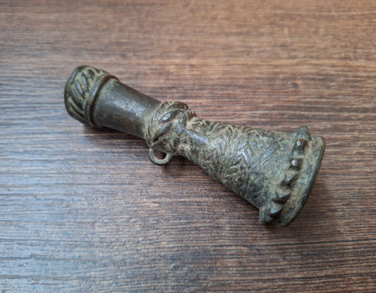 Antique bronze chillum pipe #1