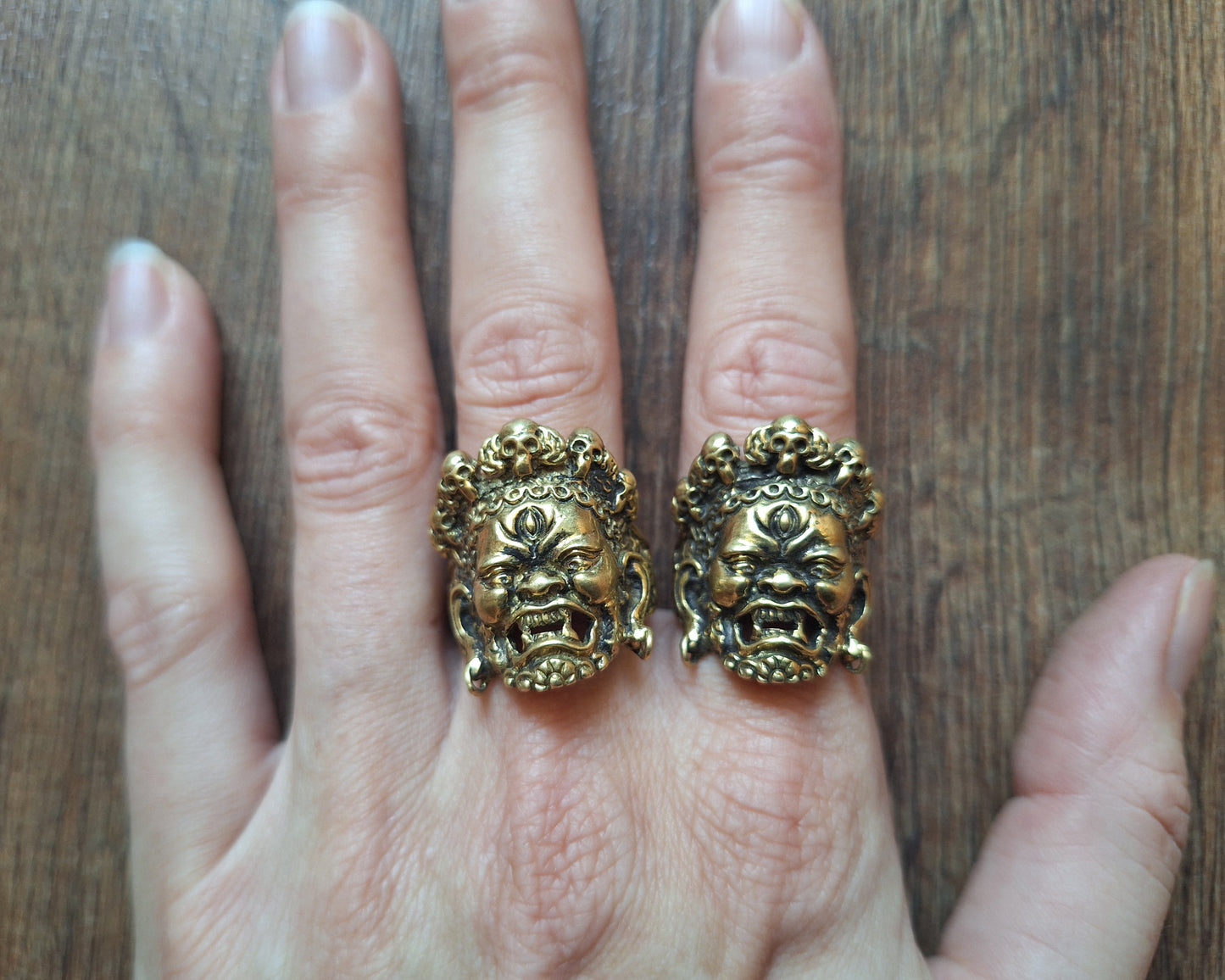 Brass Mahakala ring
