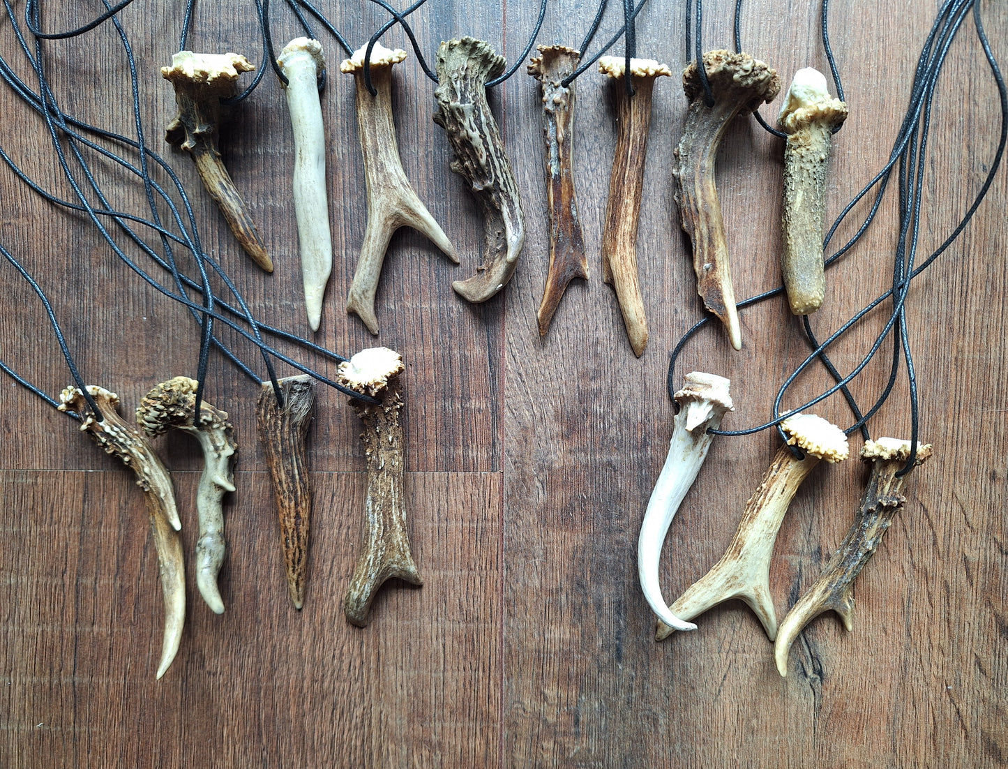 Roe deer antler necklaces