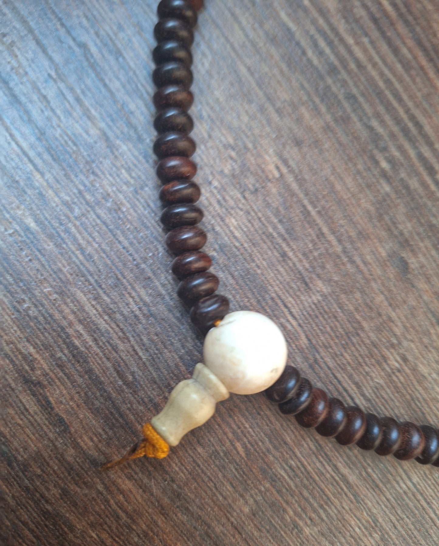Dzi bead Wave mala necklace