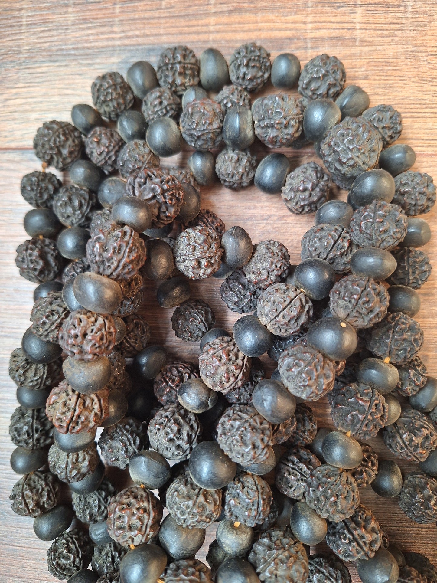 Vintage Nepalese rudraksha and rita mala