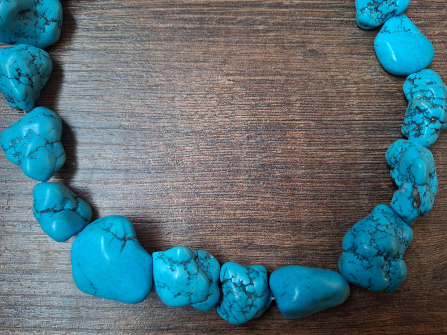 Blue howlite bead strand