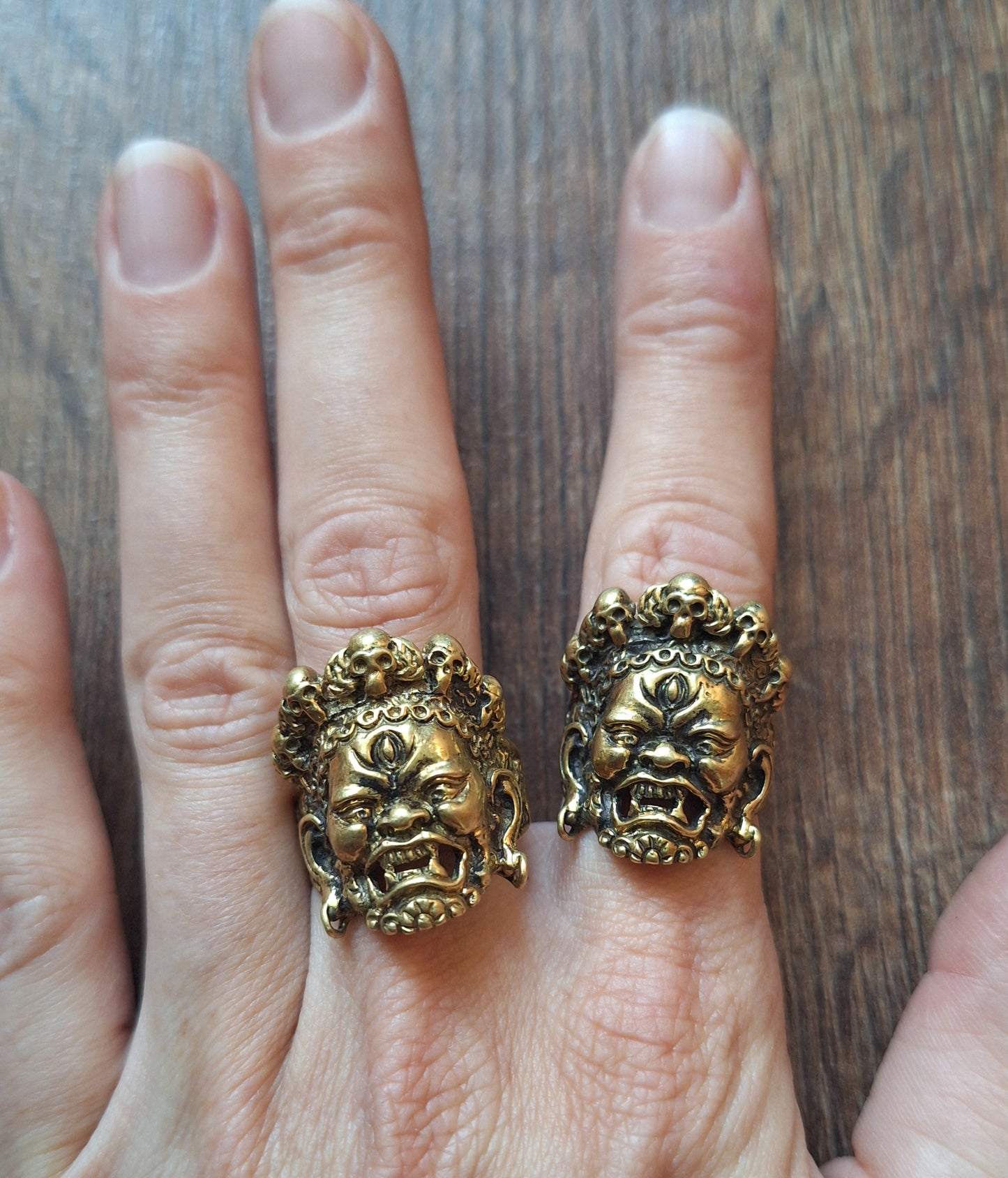 Brass Mahakala ring