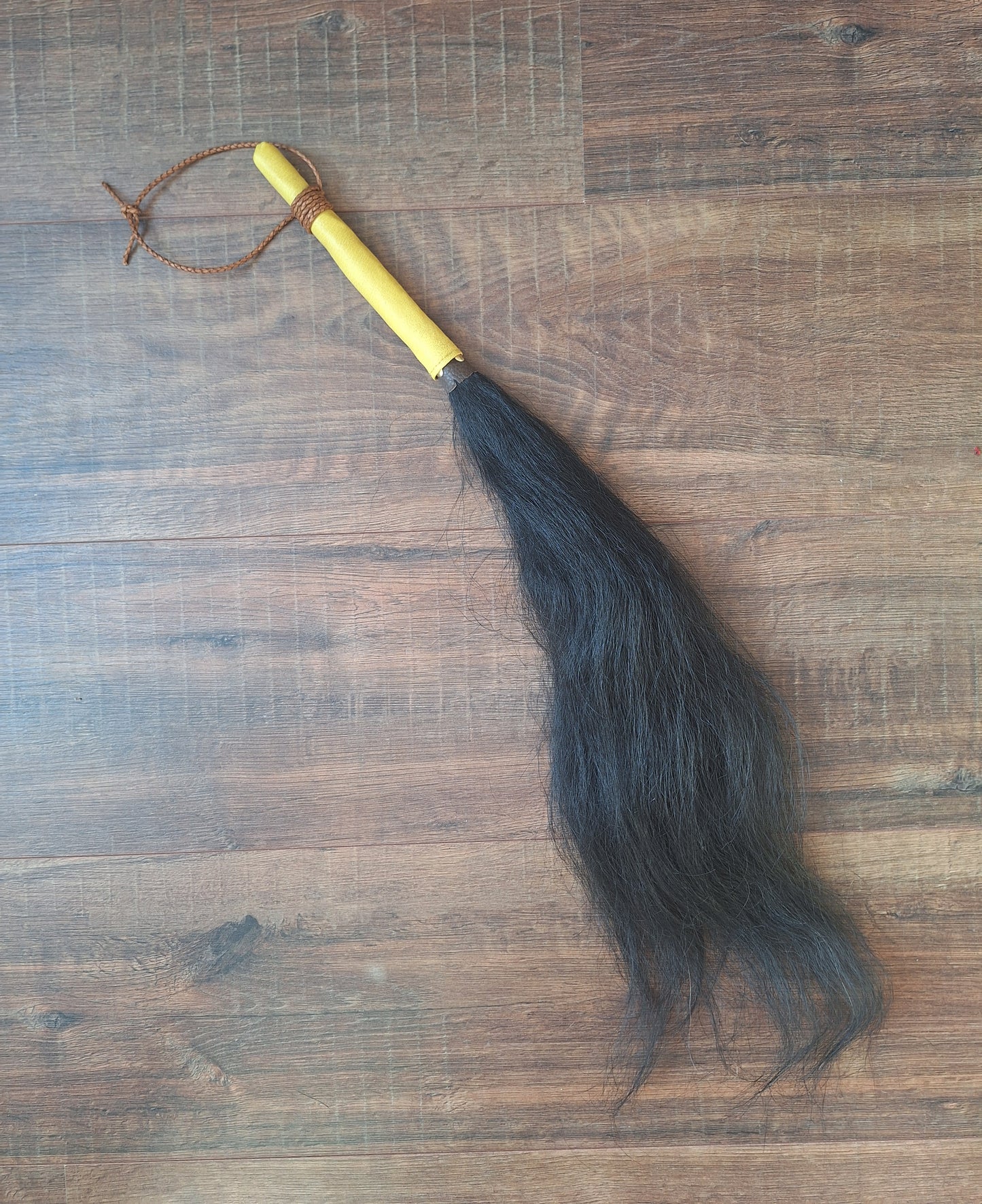 Yak tail shamanic whip