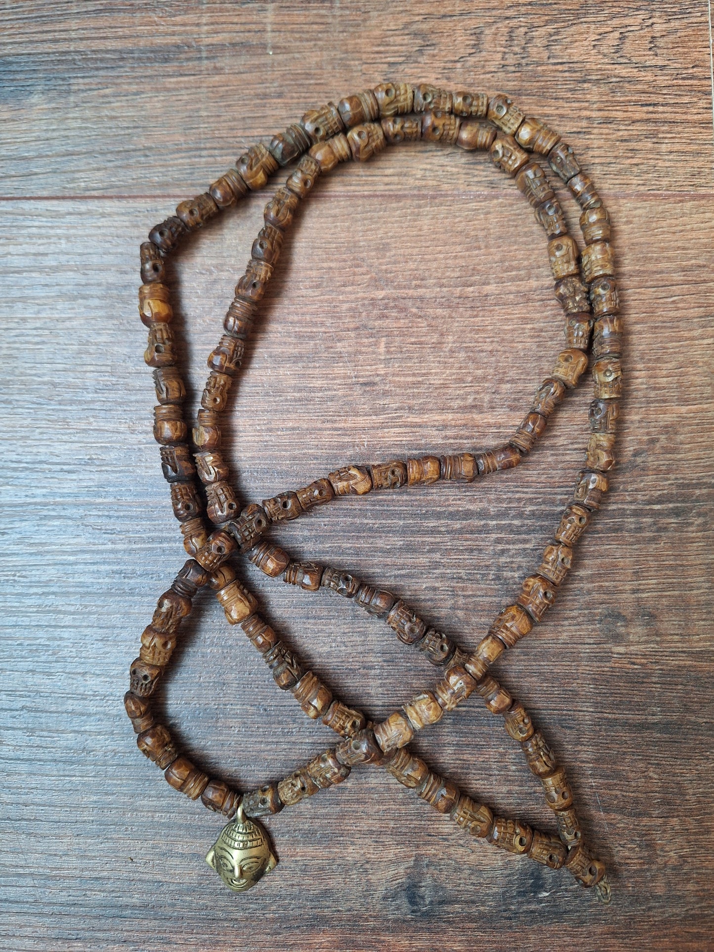 Vintage Nepalese yak bone skull mala