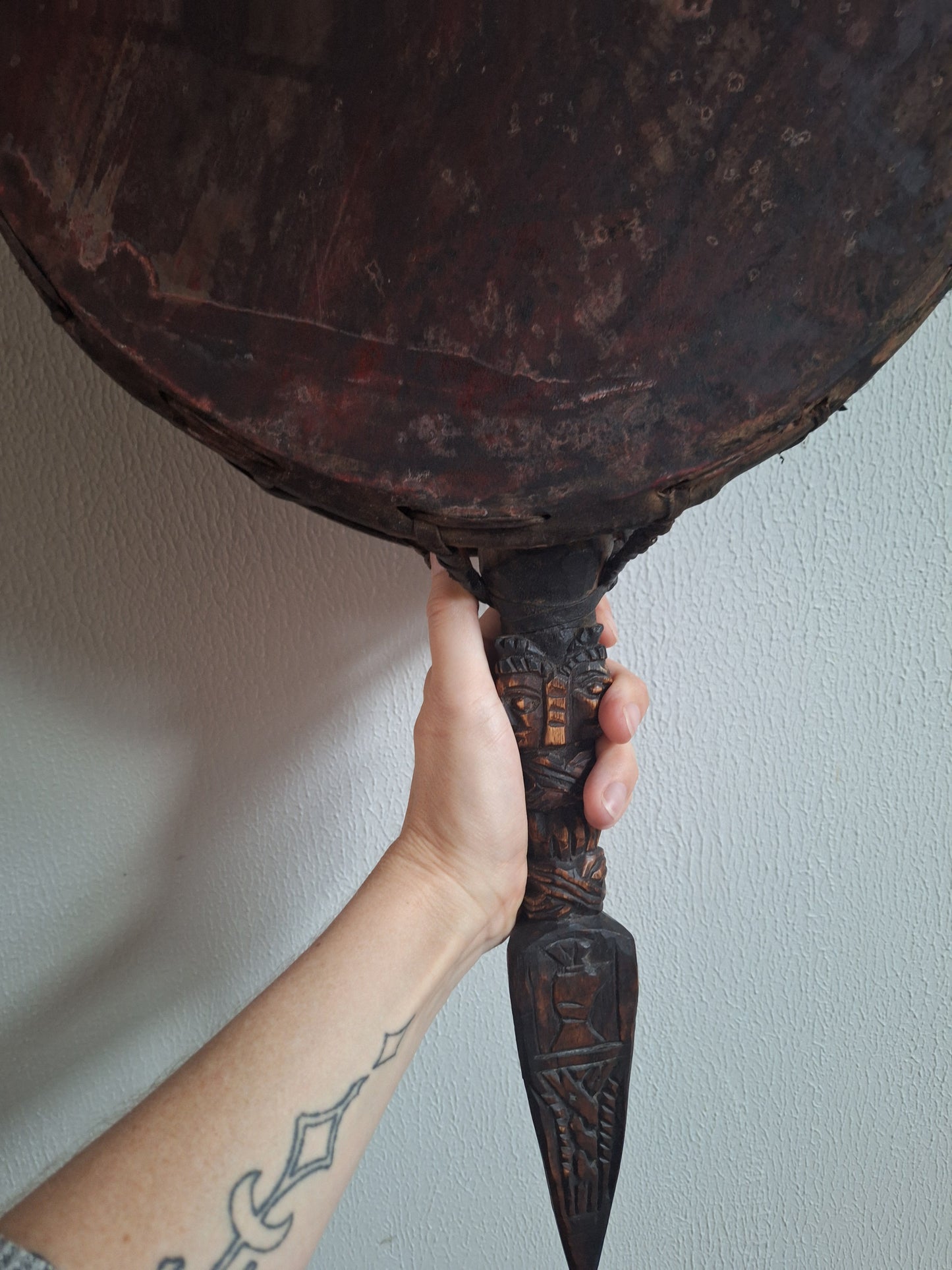 Old Nepalese dhyangro drum #13