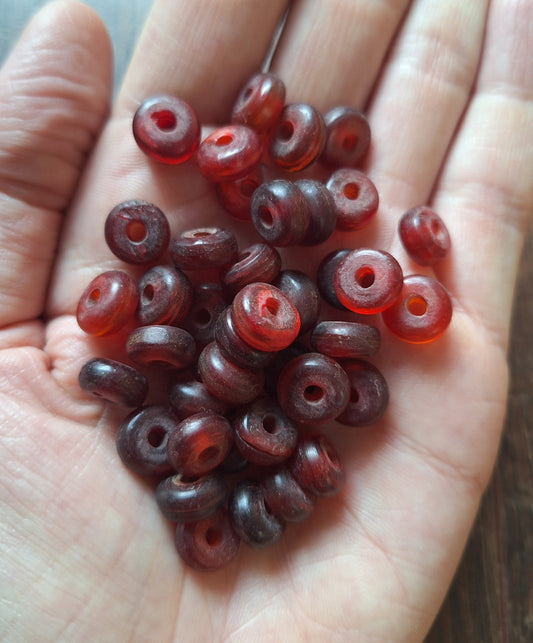 Vintage horn beads, set of 20