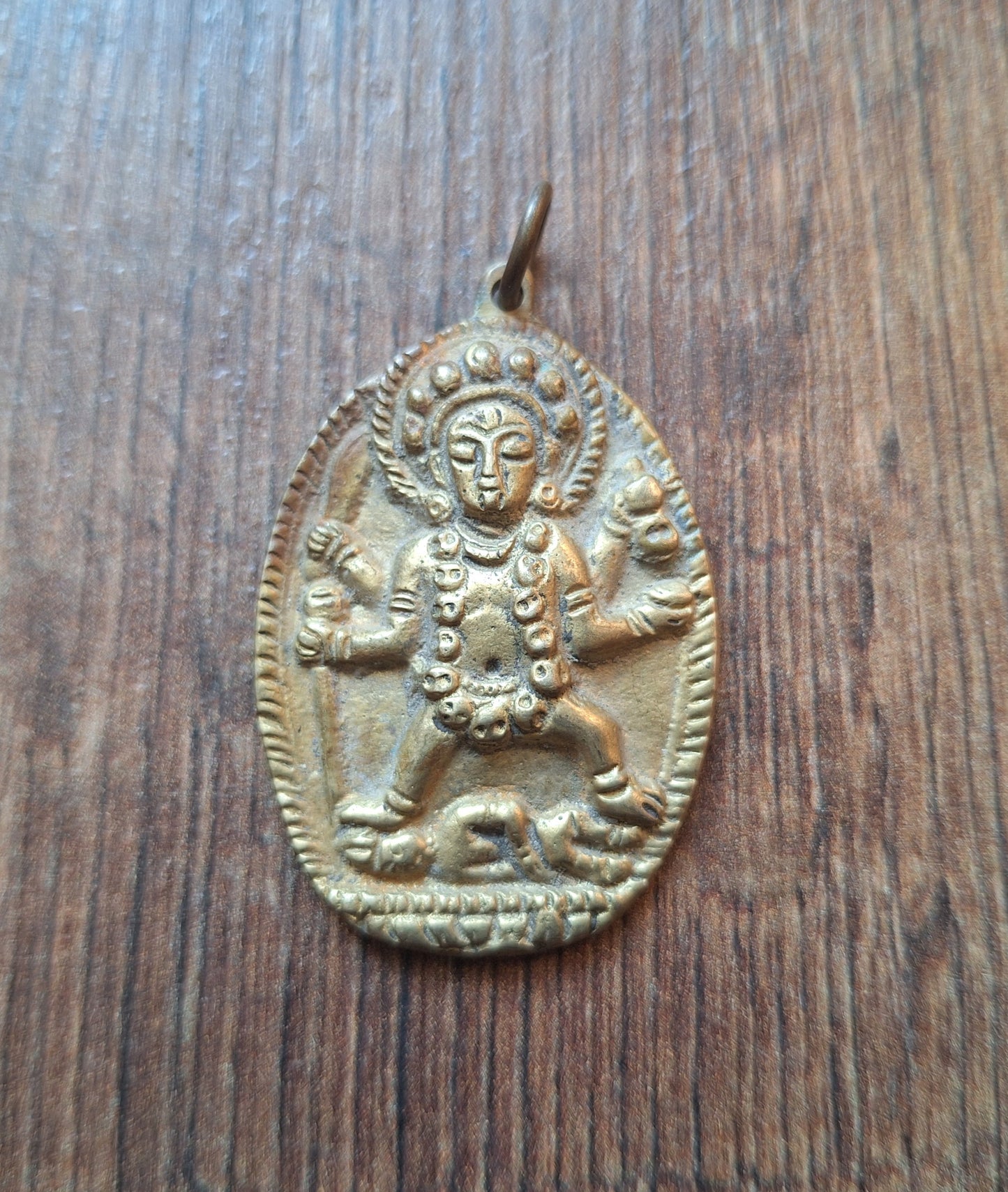 Vintage brass pendant Kali