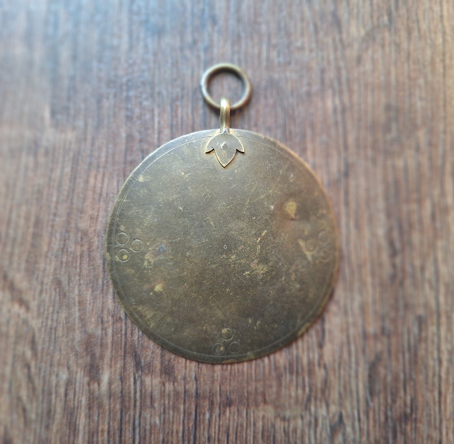 Vintage brass mirror Dzogchen 62 millimeters