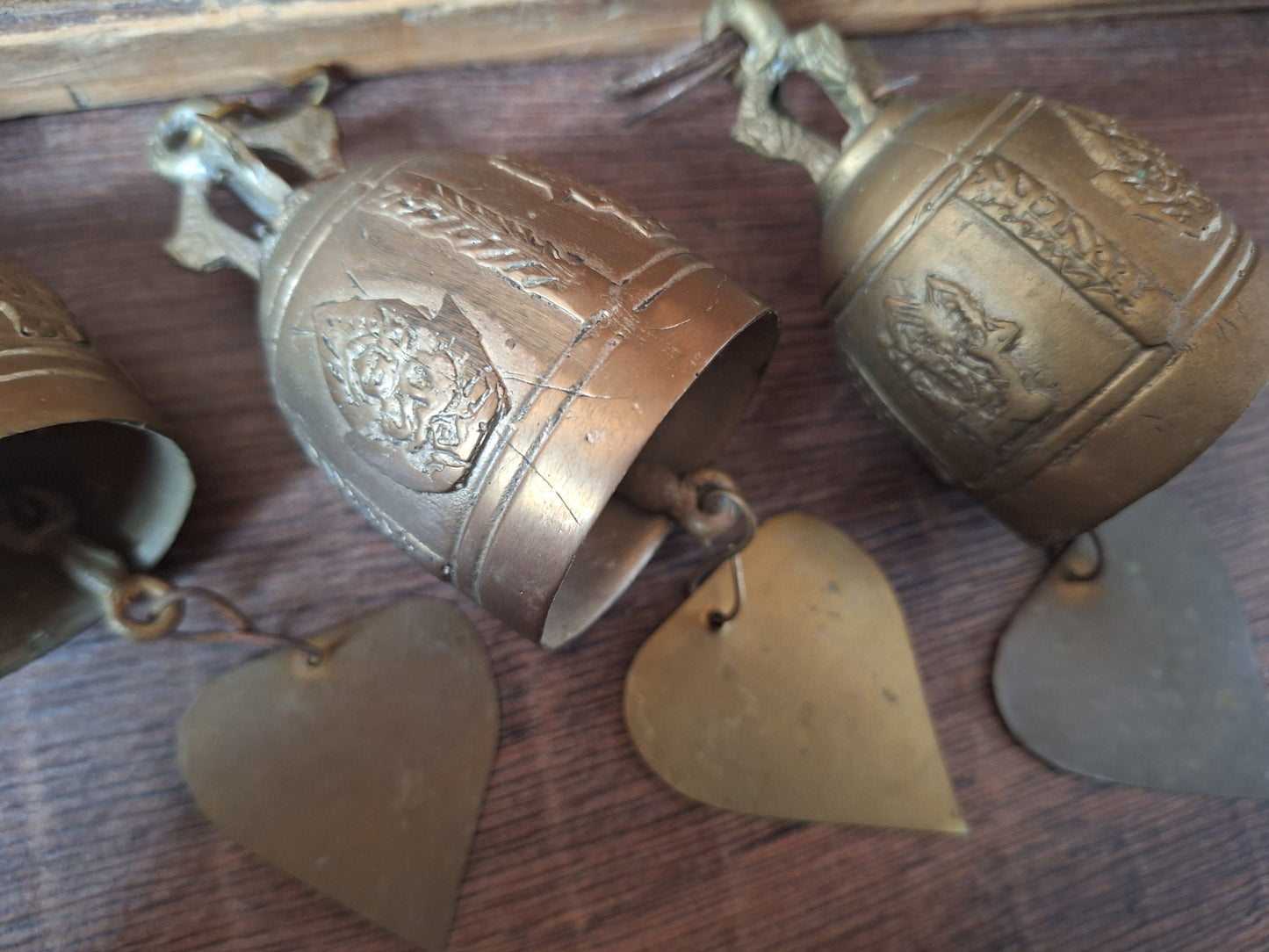 Vintage Thai Buddhist temple bells, set of 4