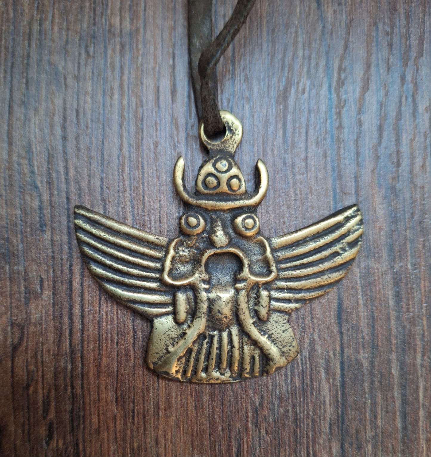 Vintage bronze thogchag pendant Garuda