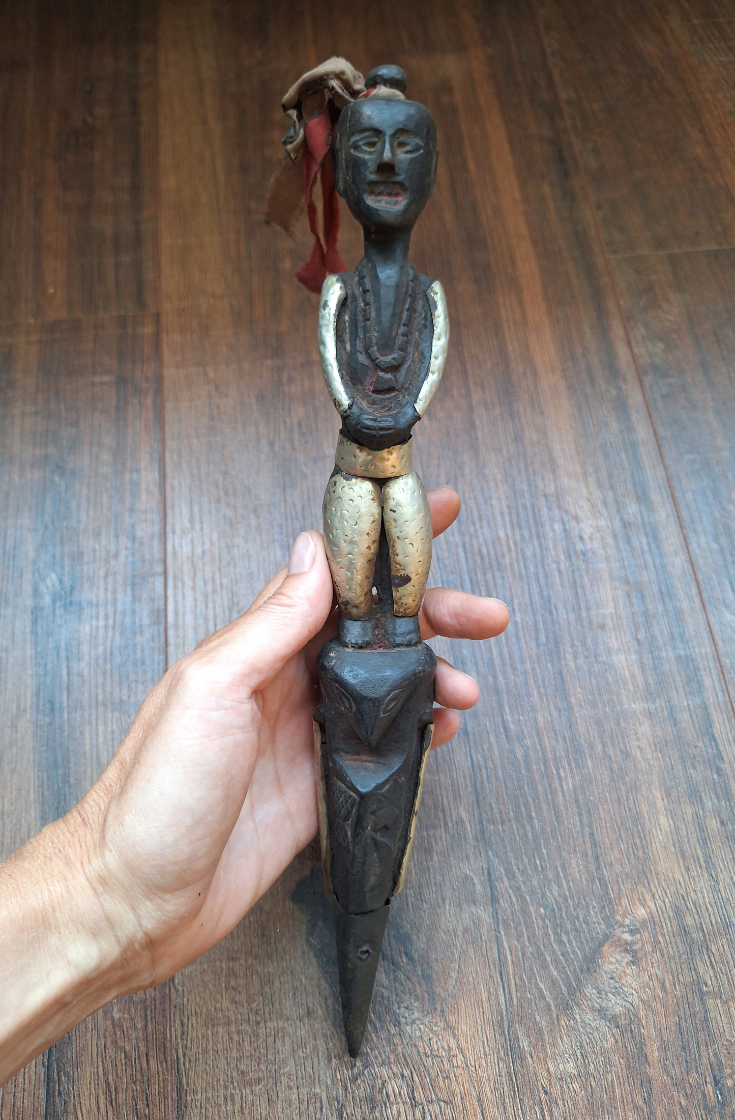 Antique wooden phurba #49