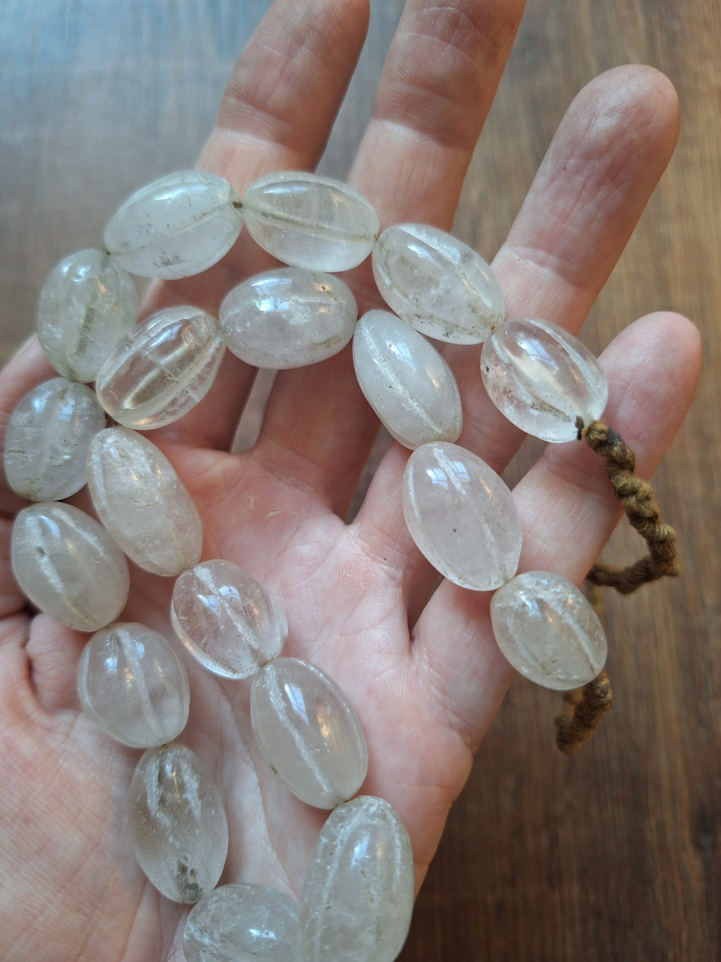 Vintage Himalayan quartz crystal necklace