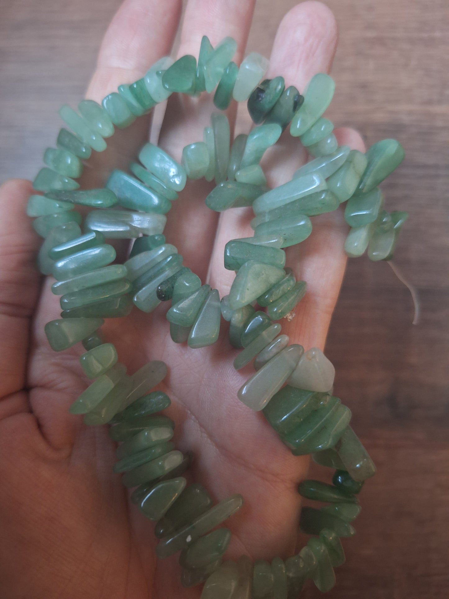 Vintage aventurine bead strand