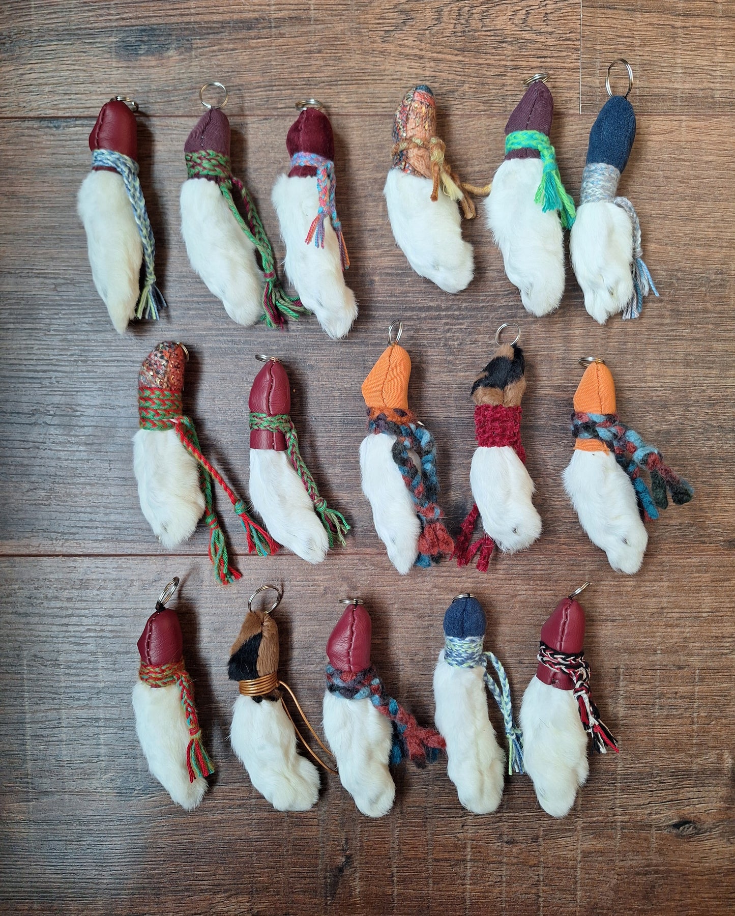 Rabbit paw pendants