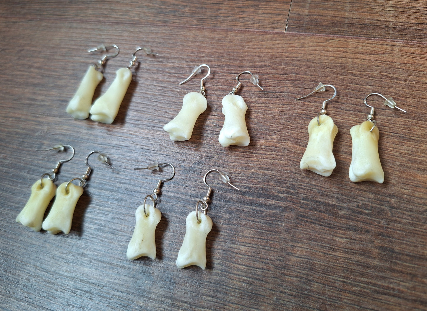 Roe deer foot bones amulet earrings