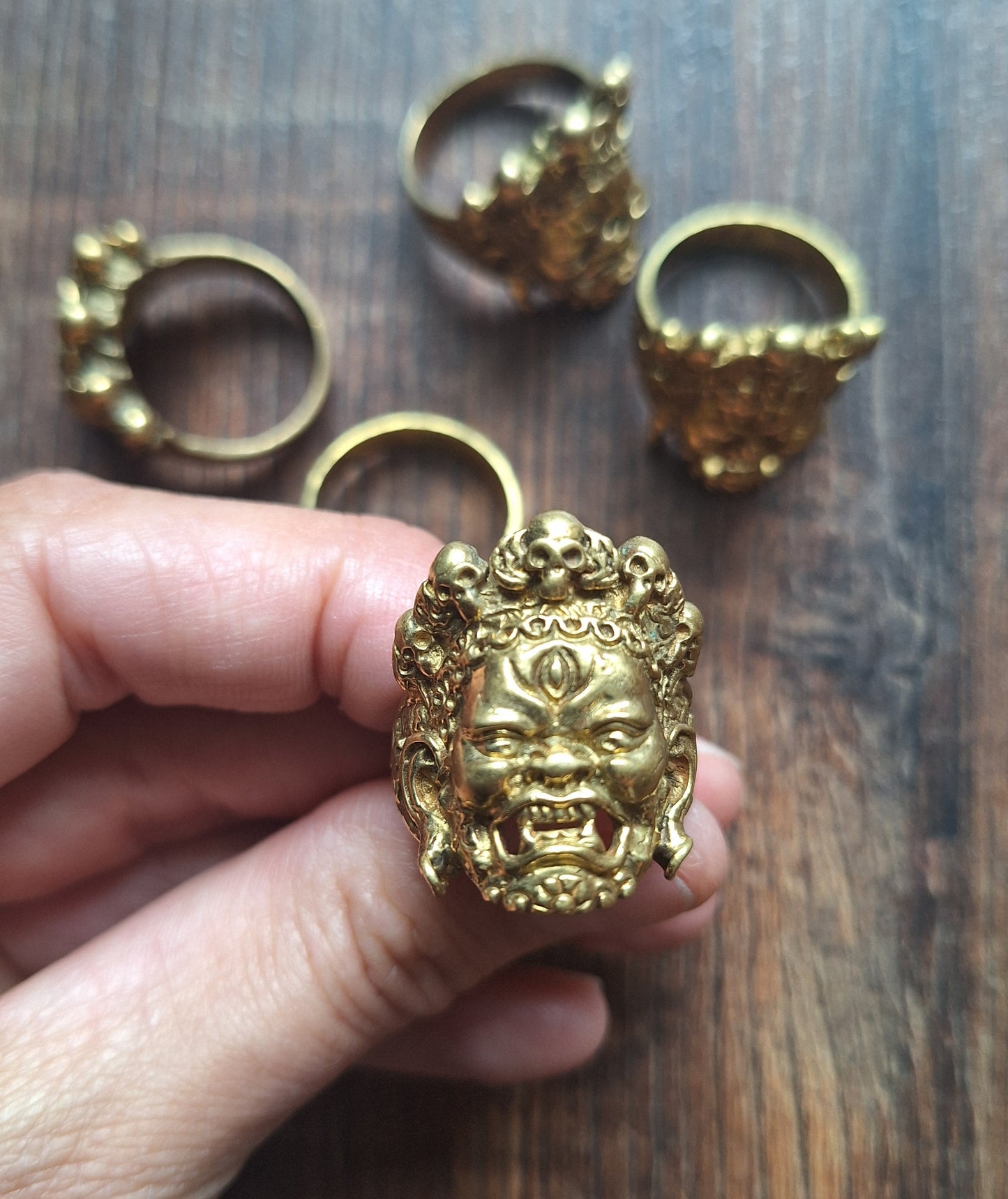 Brass ring Mahakala