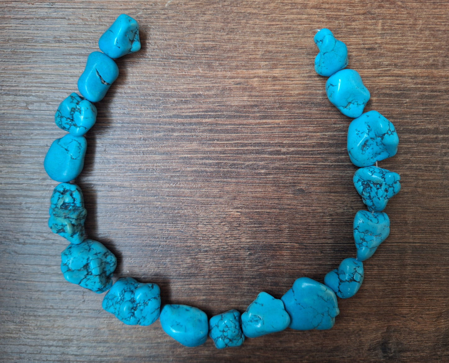 Blue howlite bead strand
