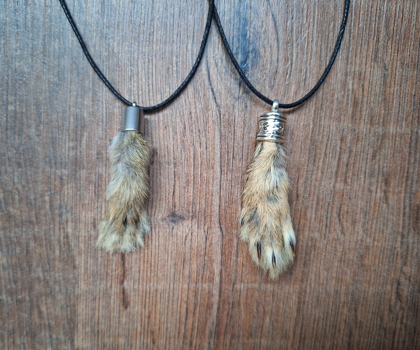 Hare paw amulet necklace