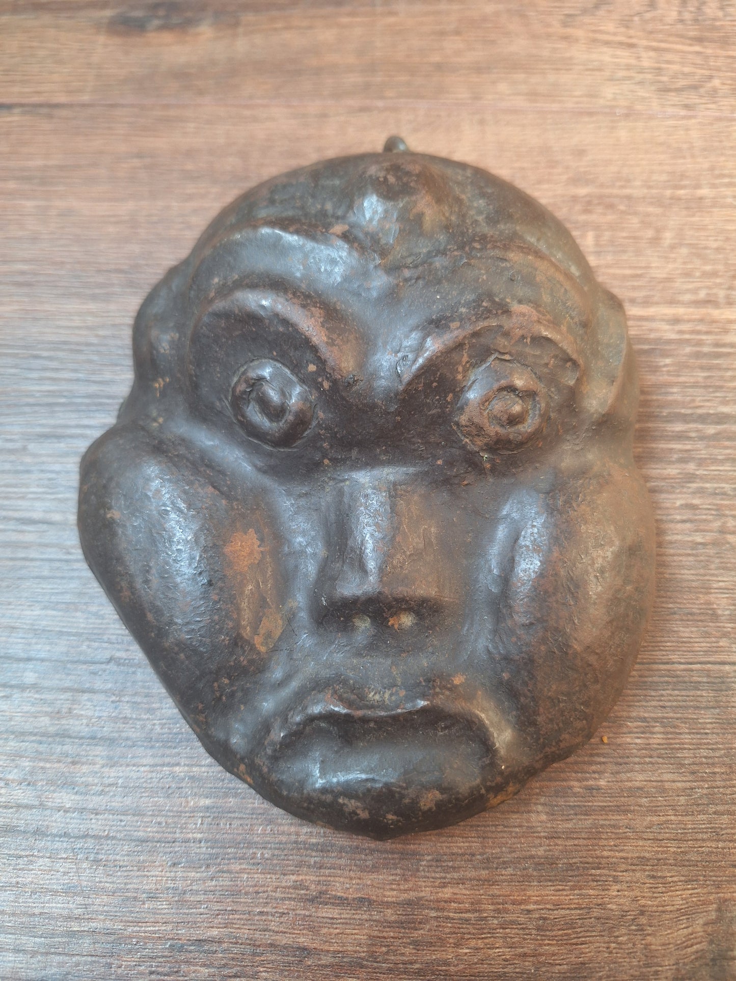 Vintage Nepalese iron spirit mask