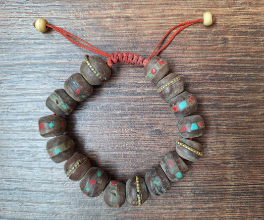 Old Tibetan wooden mala bracelet