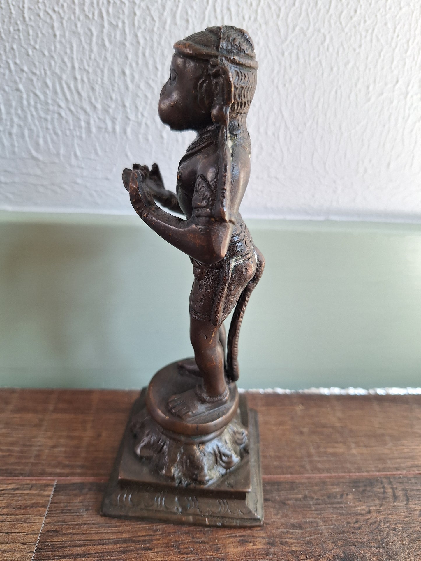 Vintage bronze Hanuman statue #2