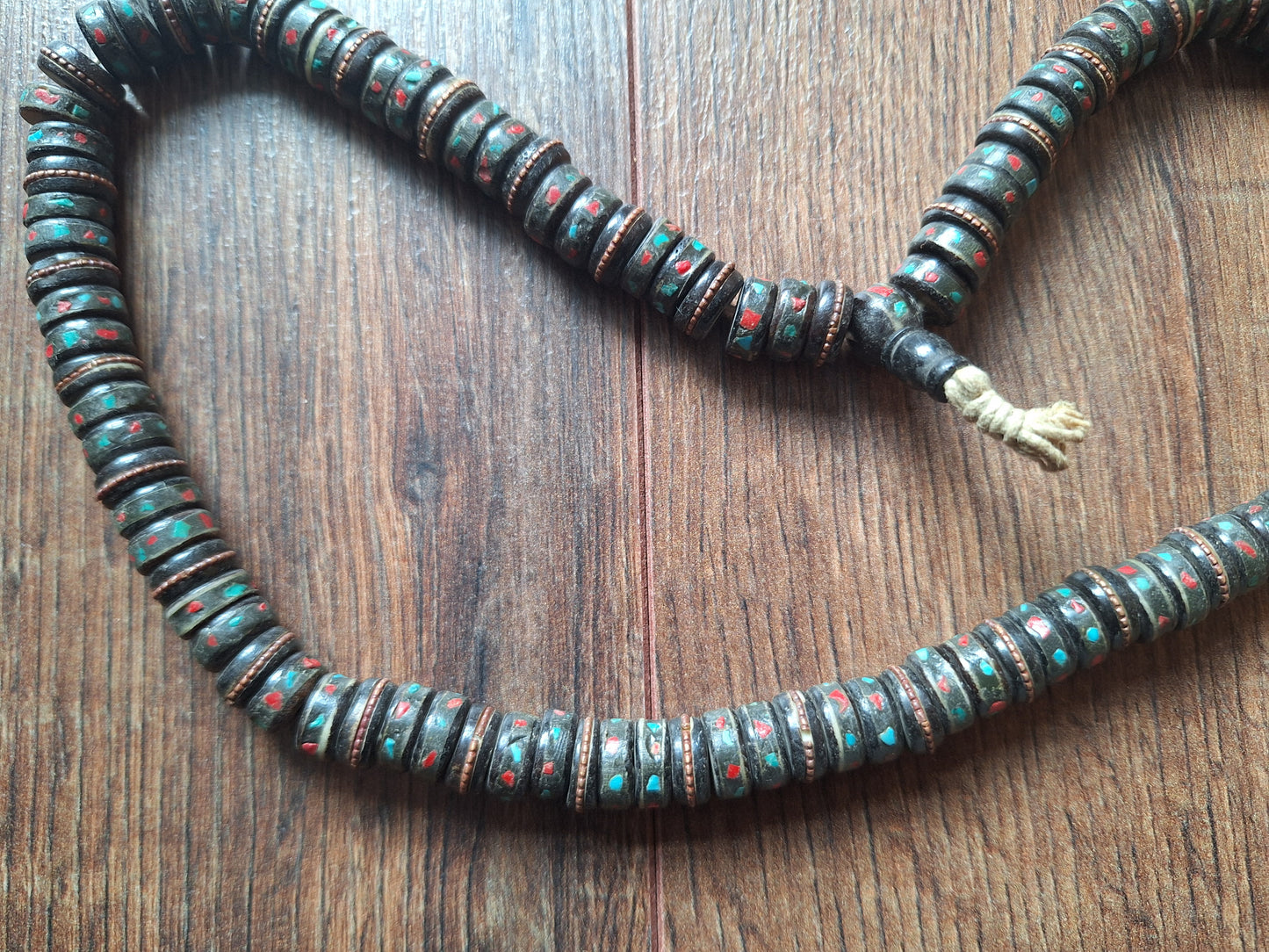 Vintage Tibetan yak bone mala