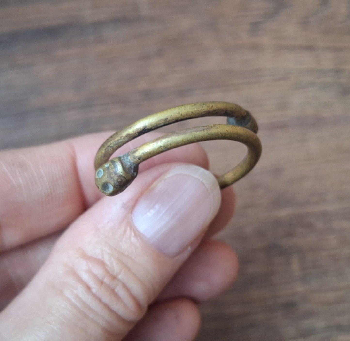 Vintage Nepalese brass Citipati ring