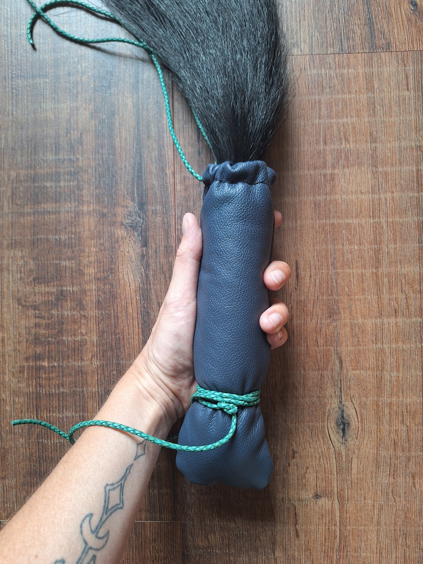 Horse tail shamanic whip
