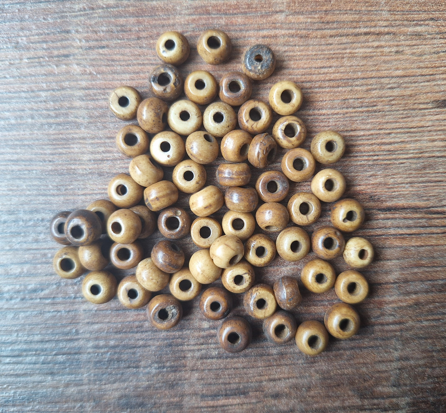Vintage yak bone beads, set of 50