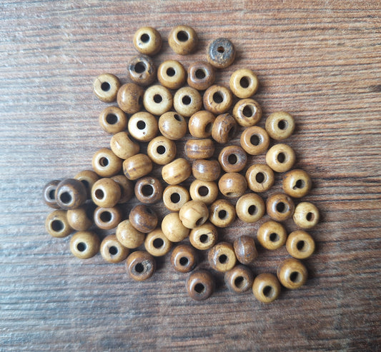 Vintage yak bone beads, set of 50